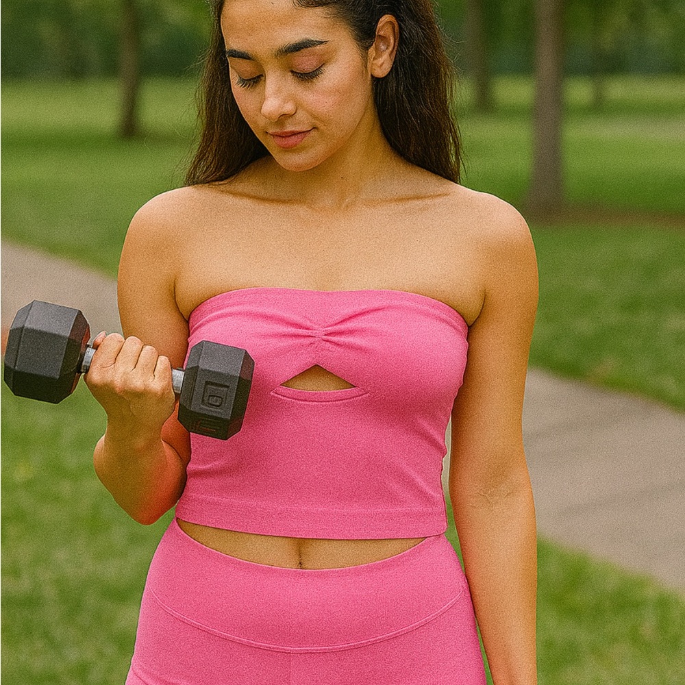 #455 Urban Outfitters Pink Ribbed Top